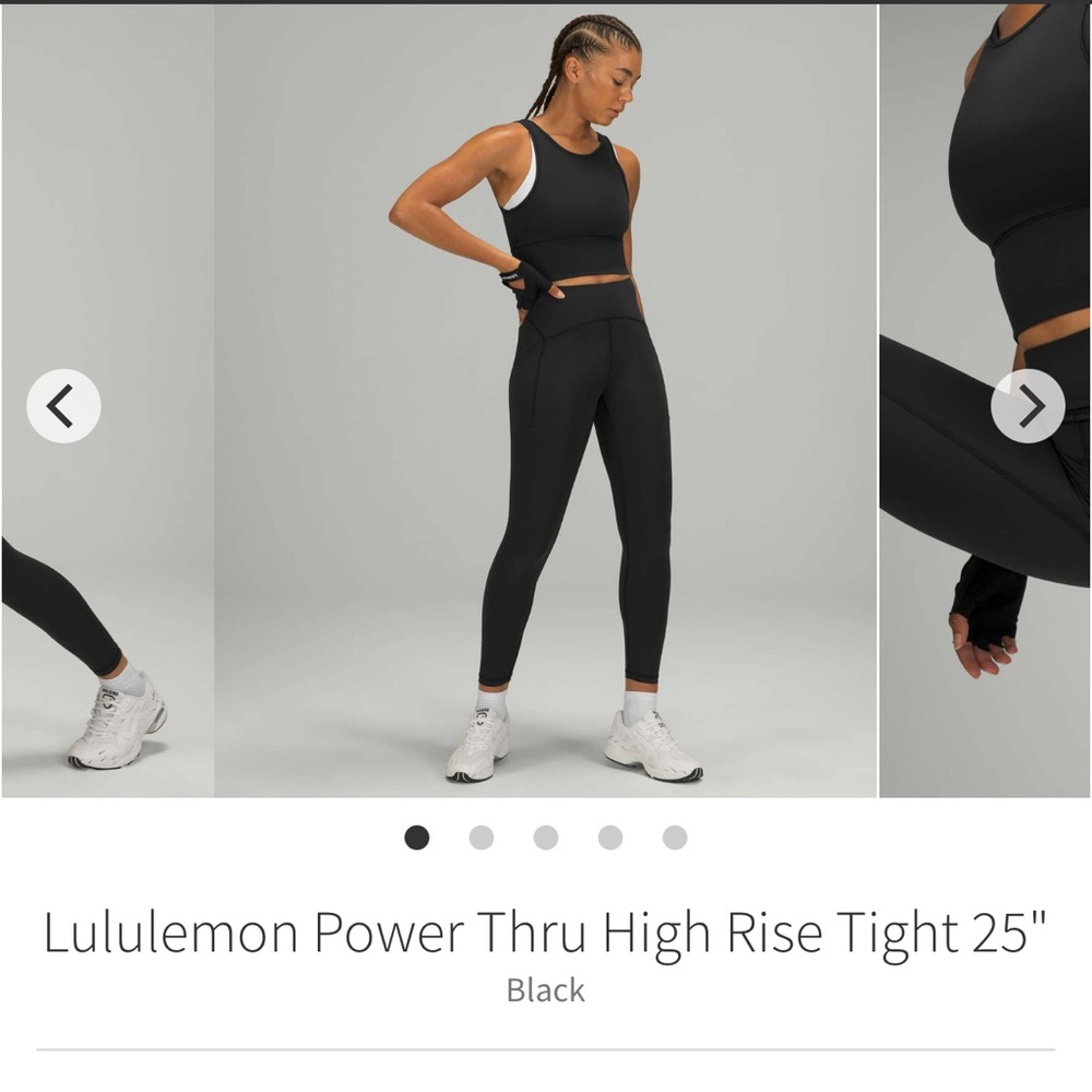 Lululemon Power Thru High Rise Tight 25"